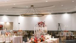 An empty B. Jordan Ballroom at C. Baldwin, showcasing the space