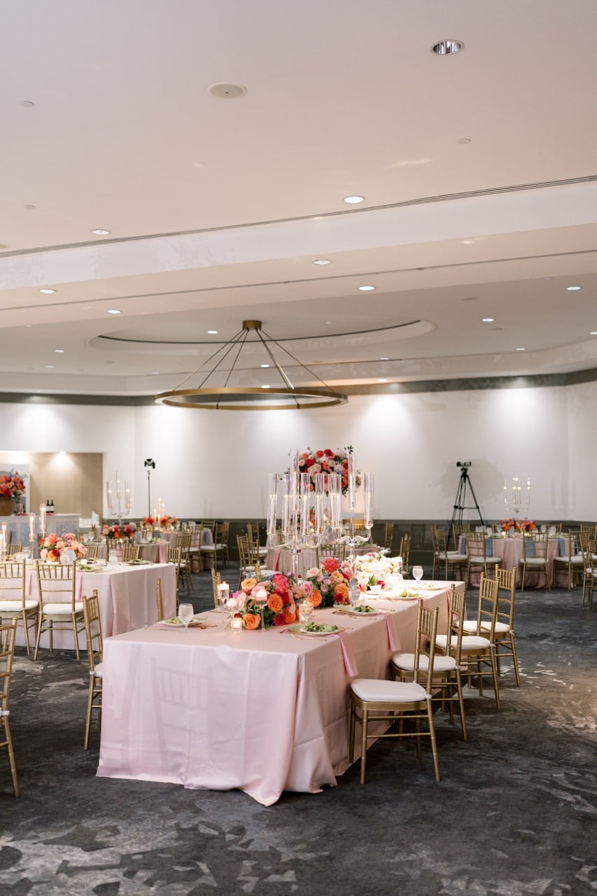 An empty B. Jordan Ballroom at C. Baldwin, showcasing the space