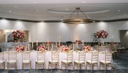 An empty B. Jordan Ballroom at C. Baldwin, showcasing the space