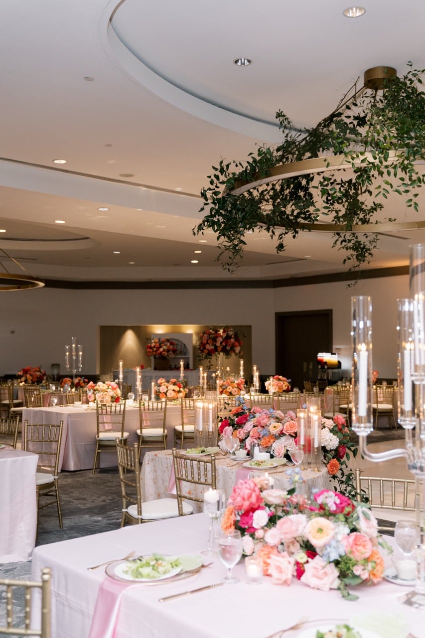 An empty B. Jordan Ballroom at C. Baldwin, showcasing the space