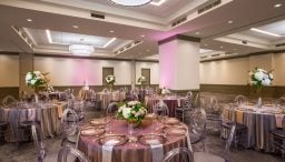 An empty B. Jordan Ballroom at C. Baldwin, showcasing the space