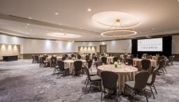 An empty B. Jordan Ballroom at C. Baldwin, showcasing the space