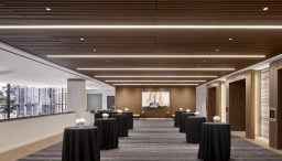 An empty B. Jordan Ballroom at C. Baldwin, showcasing the space